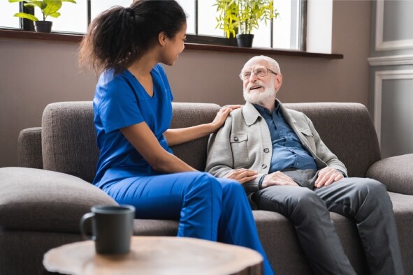 Patient and nurse