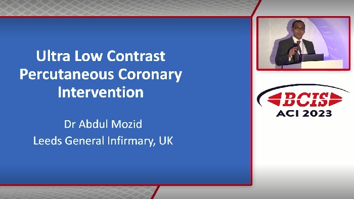 Video on Dr Al Aziz explaining contrast reduction on PCI