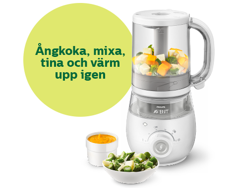 Philips Avent 4-i-1-ångkokare och mixer för hälsosam barnmat