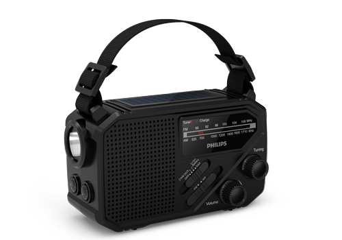 Philips R1609 Bärbar radio med ficklampa