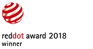 Vinnare av designpriset Red Dot Award 2018 – logotyp