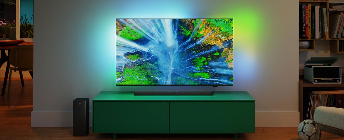 Philips Soundbar i ett vardagsrum