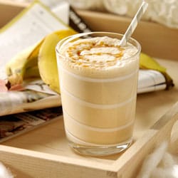 Smoothie med banan, kaffe og karamel