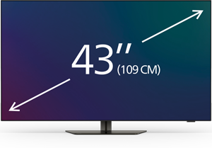 42-43 tums TV-apparater